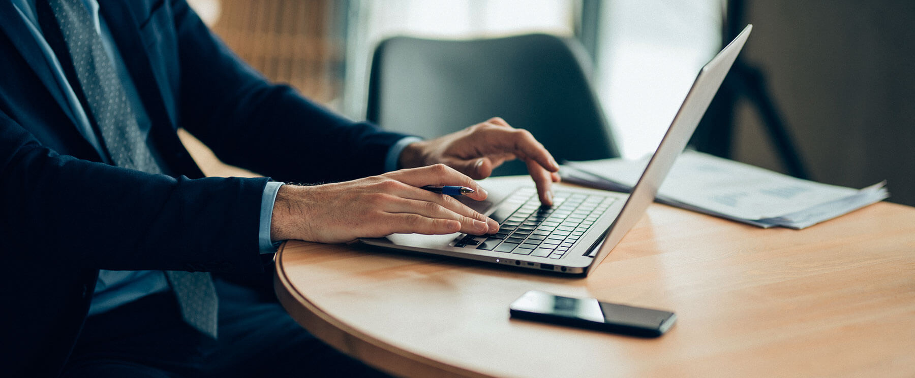 Business man with Laptop